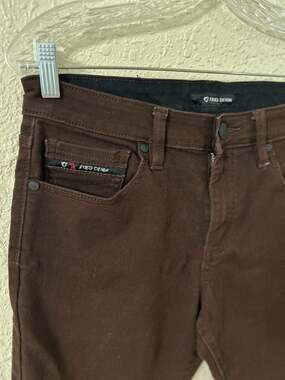 Fried Denim Men's Brown Slim Fit Jeans, Size 32x30